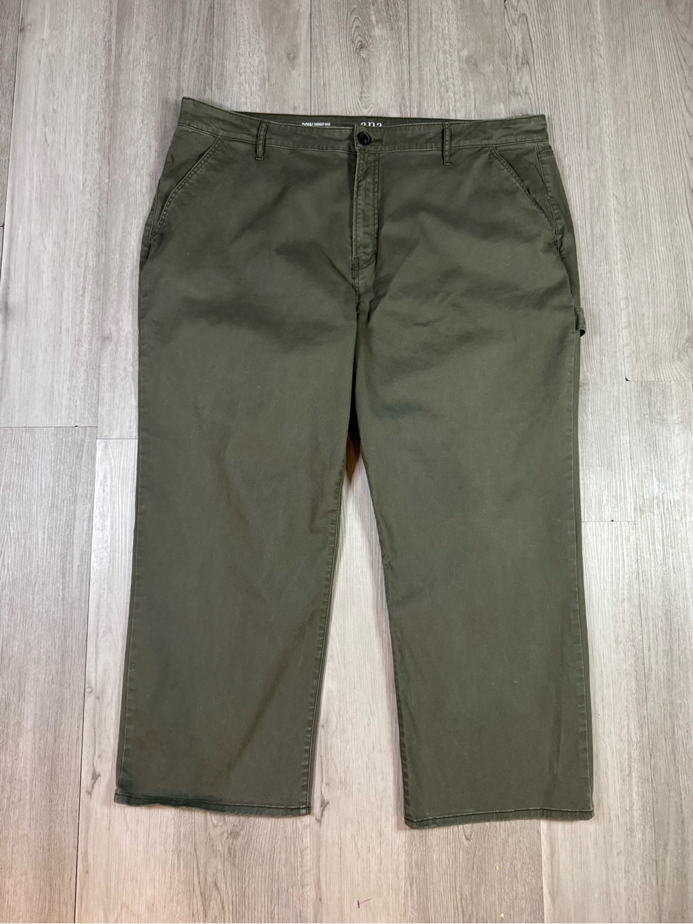 A new day High Rise Vintage Straight Twill Utility Pants Olive Green Plus Sz 20W